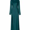 Dresses LAPOINTE | Satin Bias Dress With Slit Emerald