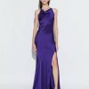 Dresses LAPOINTE | Satin Halter Gown Violet