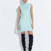 Dresses LAPOINTE | Satin Sleeveless Dress Seafoam