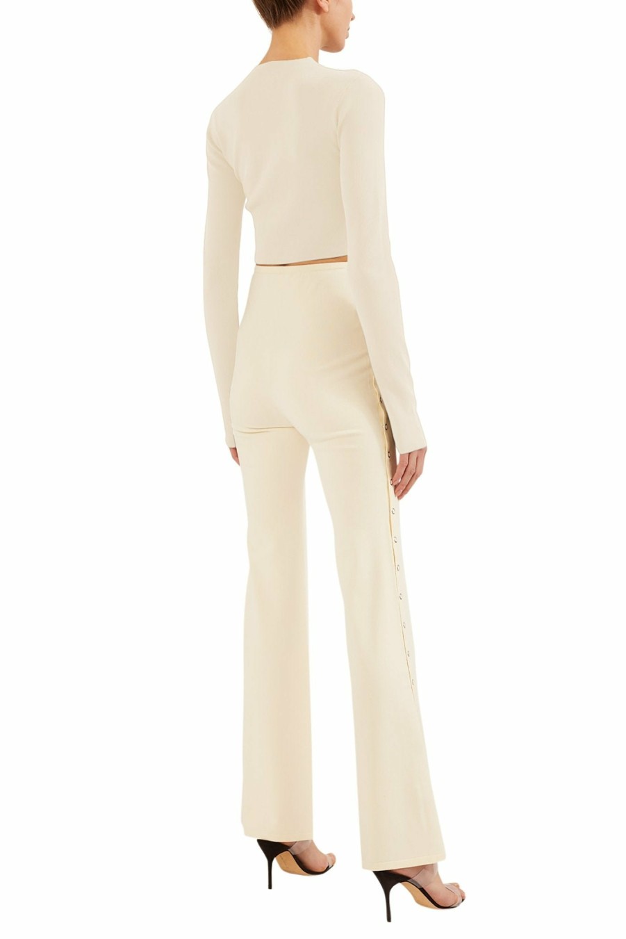 Knitwear|Bridal|Tops LAPOINTE | Knit Cut Out Long Sleeve Top Cream