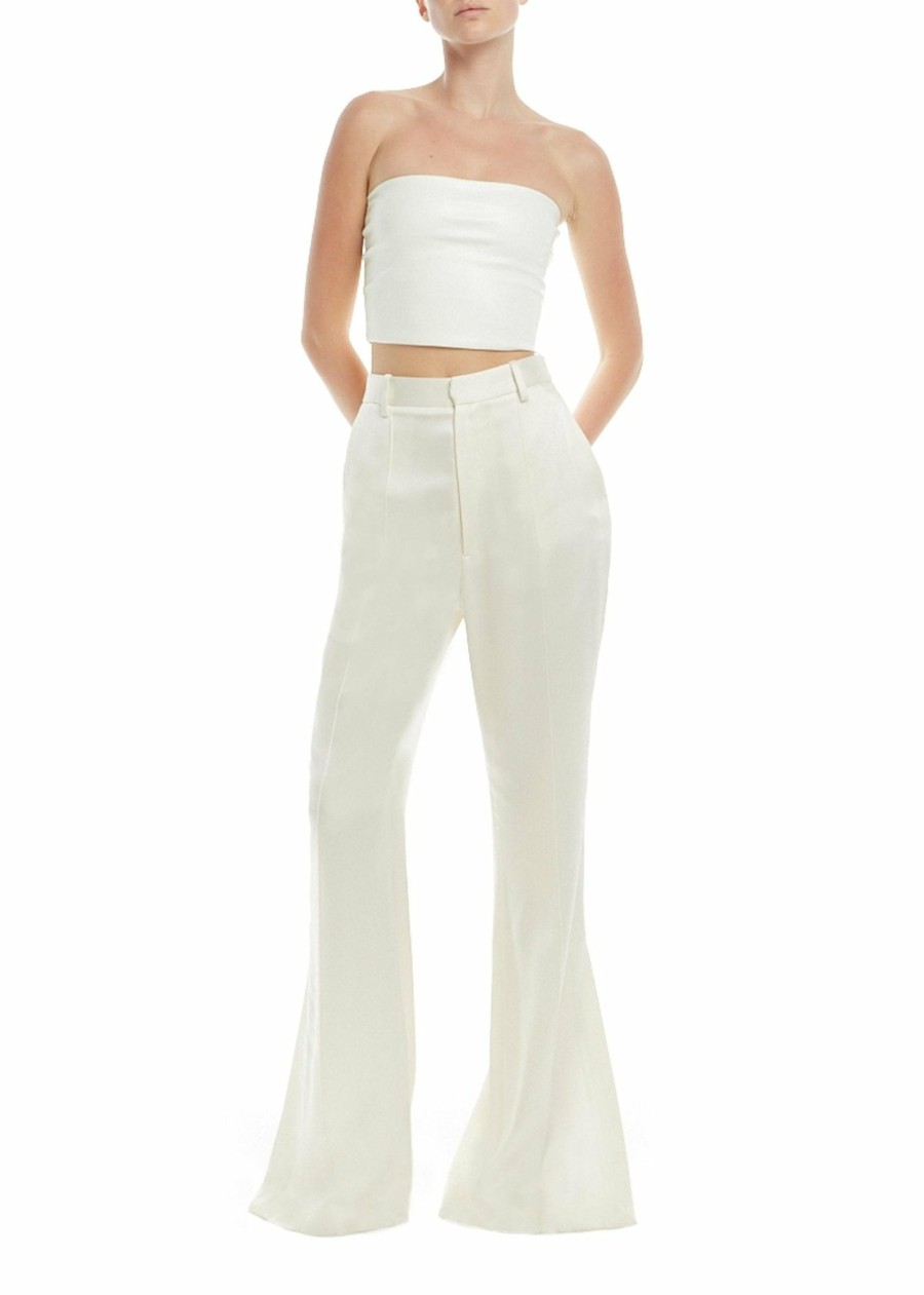 Bridal|Bottoms LAPOINTE | Satin Flared Pant Cream