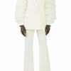 Jackets|Bridal LAPOINTE | Matte Crepe Ruffle Poof Blazer Cream