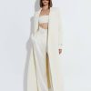 Bridal|Outerwear LAPOINTE | Matte Crepe Elongated Coat Cream