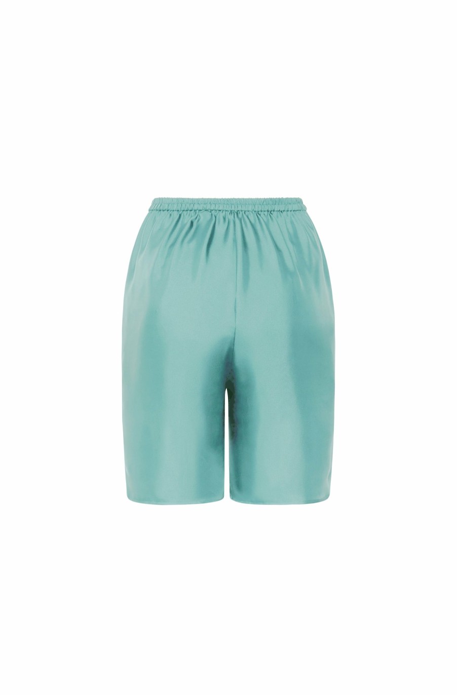 Bottoms LAPOINTE | Silky Twill Cropped Short Aqua