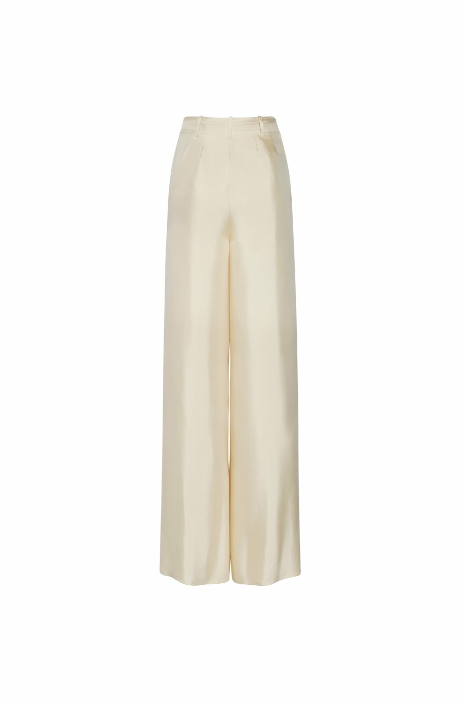 Bridal|Bottoms LAPOINTE | Silky Twill Wide Leg Pant Cream