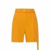 Bottoms LAPOINTE | Matte Crepe Belted Short Burnt Orange