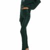 Bottoms LAPOINTE | Stretch Faux Leather Slit Legging Forest