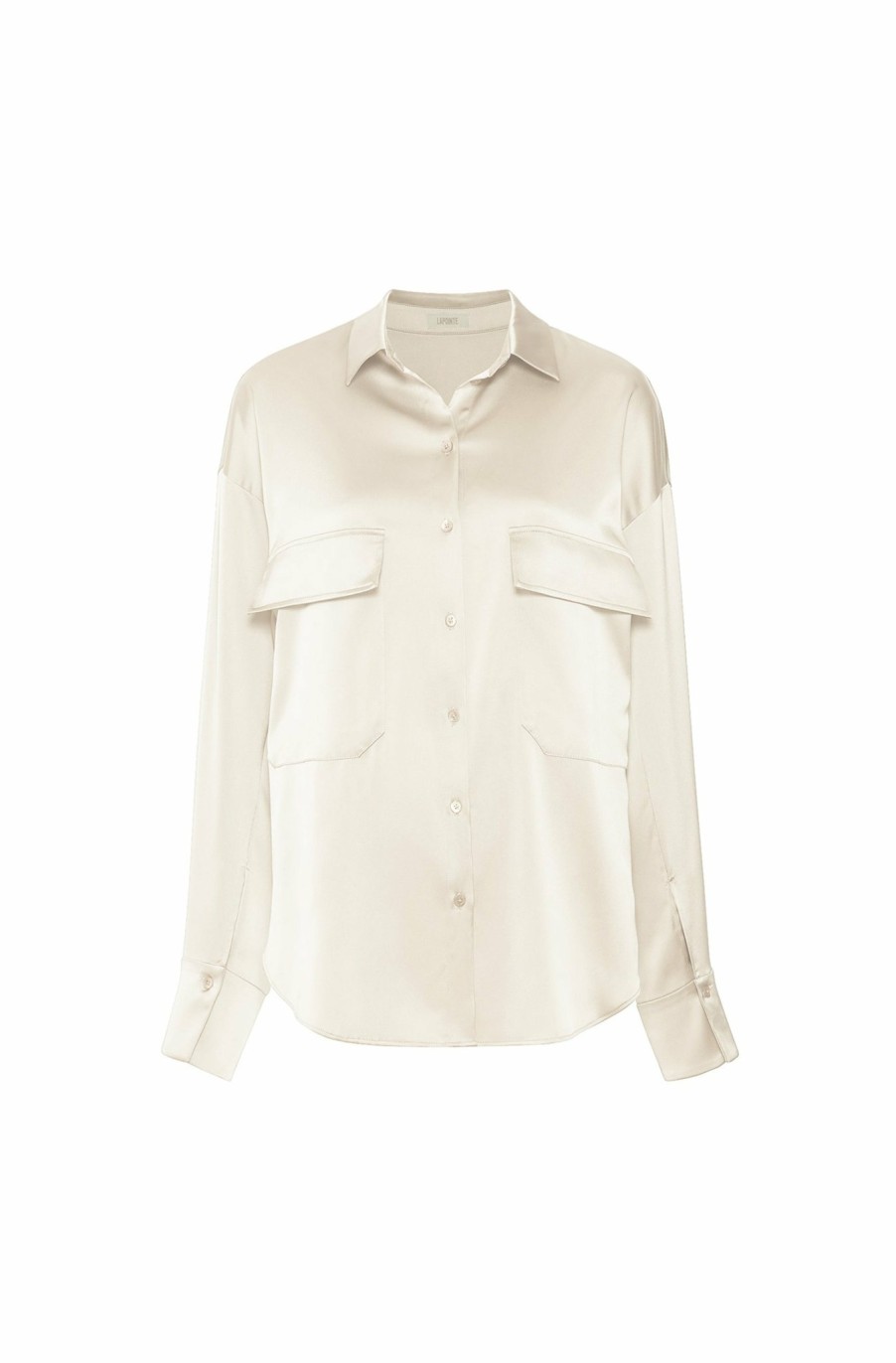 Bridal|Tops LAPOINTE | Satin Button Down Cream