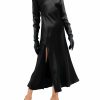 Dresses LAPOINTE | Satin Bias Dress With Slit Black