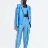 Jackets LAPOINTE | Faux Leather Relaxed Blazer Sky Blue