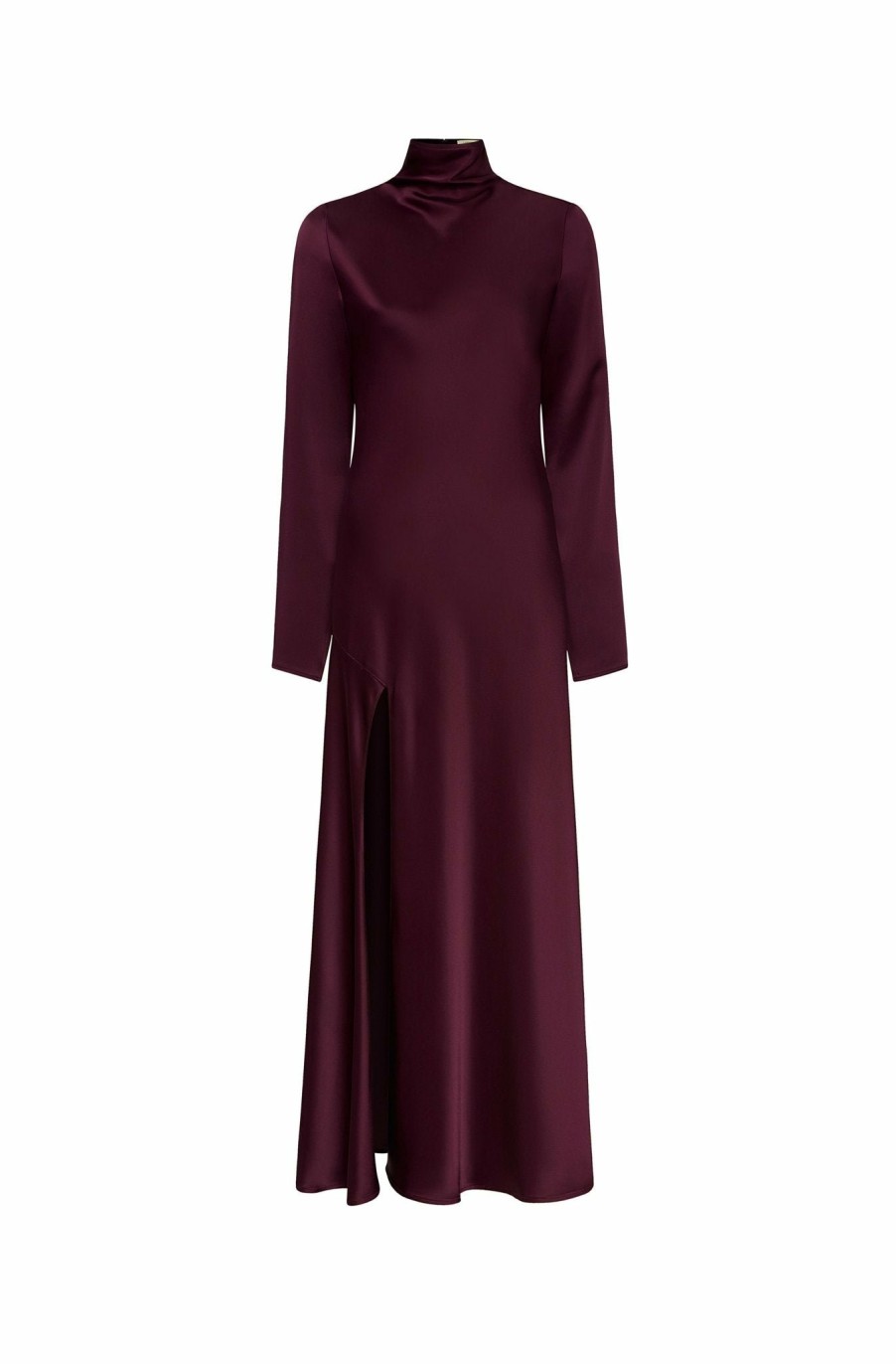 Dresses LAPOINTE | Satin Bias Dress With Slit Mulberry