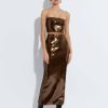 Bottoms LAPOINTE | Sequin Pencil Skirt Bronze