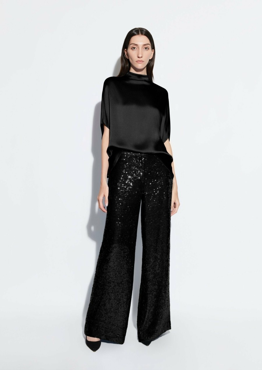 Bottoms LAPOINTE | Sequin Relaxed Trouser Black