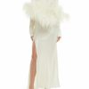 Bridal|Accessories|Feathers LAPOINTE | Short Tulle Veil With Feathers Cream