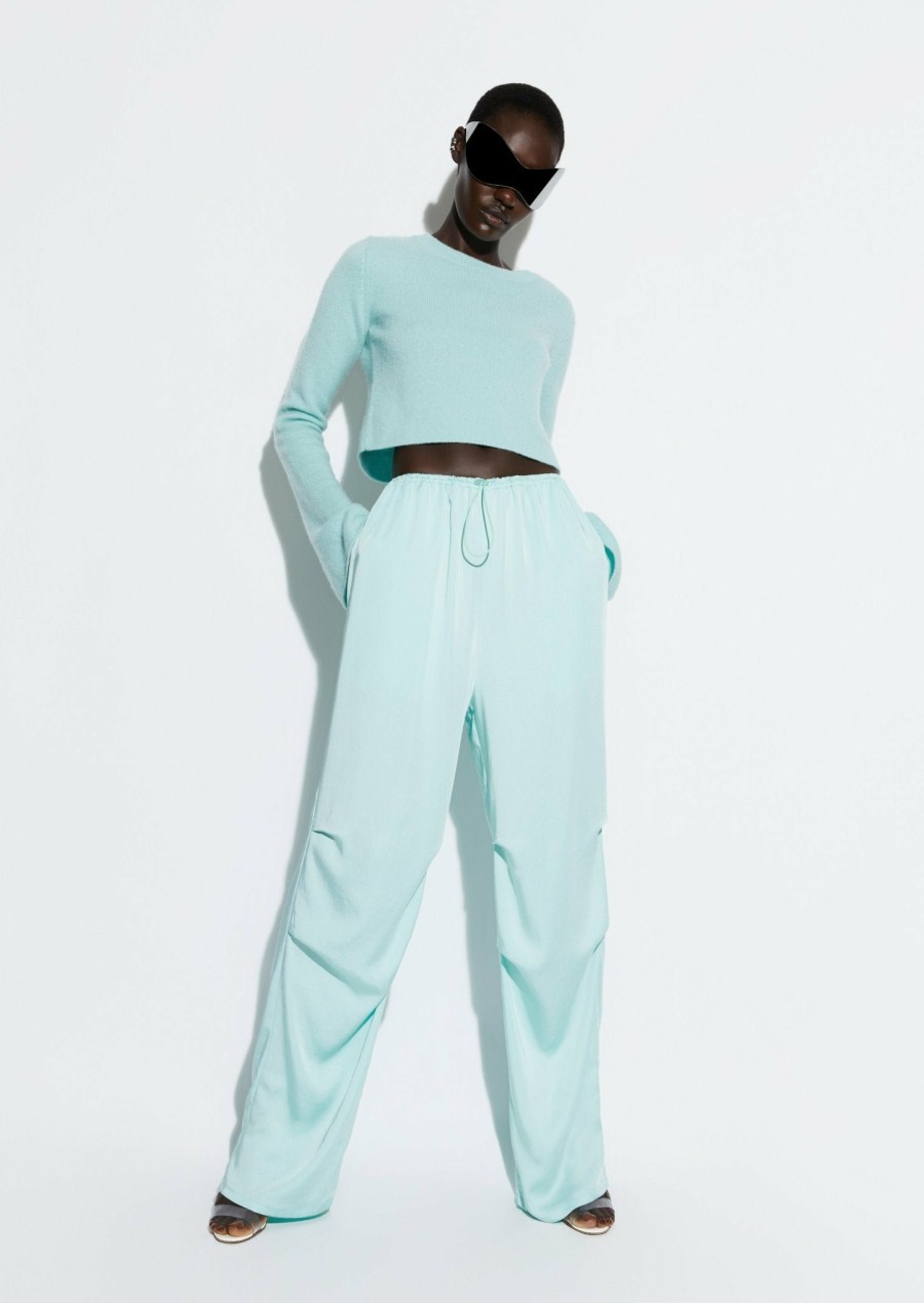 Bottoms LAPOINTE | Satin Bungee Pant Seafoam