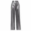 Bottoms LAPOINTE | Metallic Silk Belted Pant Gunmetal