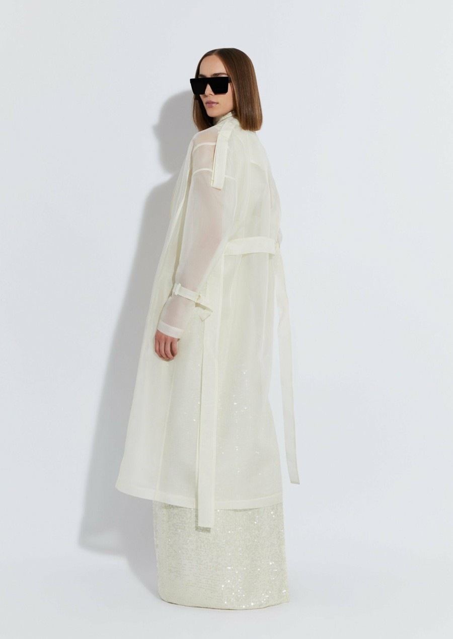 Bridal|Outerwear LAPOINTE | Organza Trench Cream