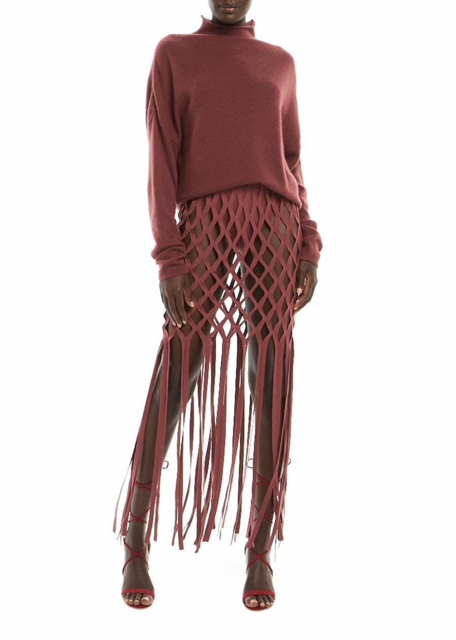 Knitwear|Tops LAPOINTE | Airy Cashmere Silk Turtleneck Merlot