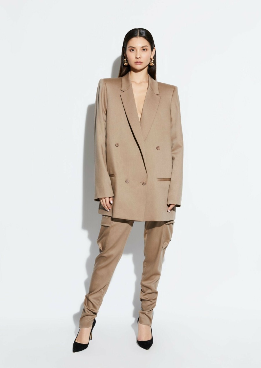 Jackets LAPOINTE | Wool Double Breasted Blazer Taupe