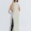 Bridal|Dresses LAPOINTE | Sequin High Neck Sleeveless Gown Cream