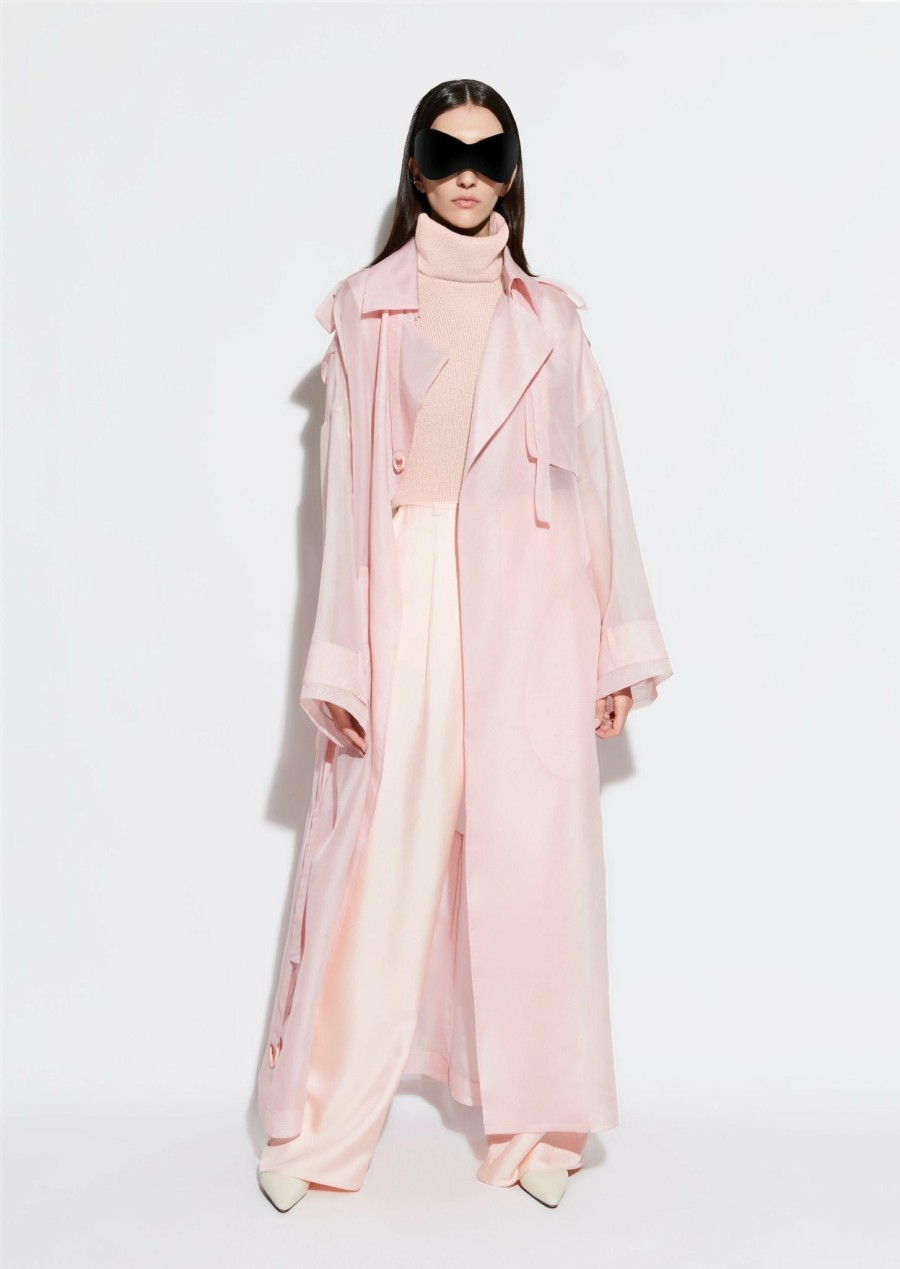 Outerwear LAPOINTE | Organza Trench Light Pink