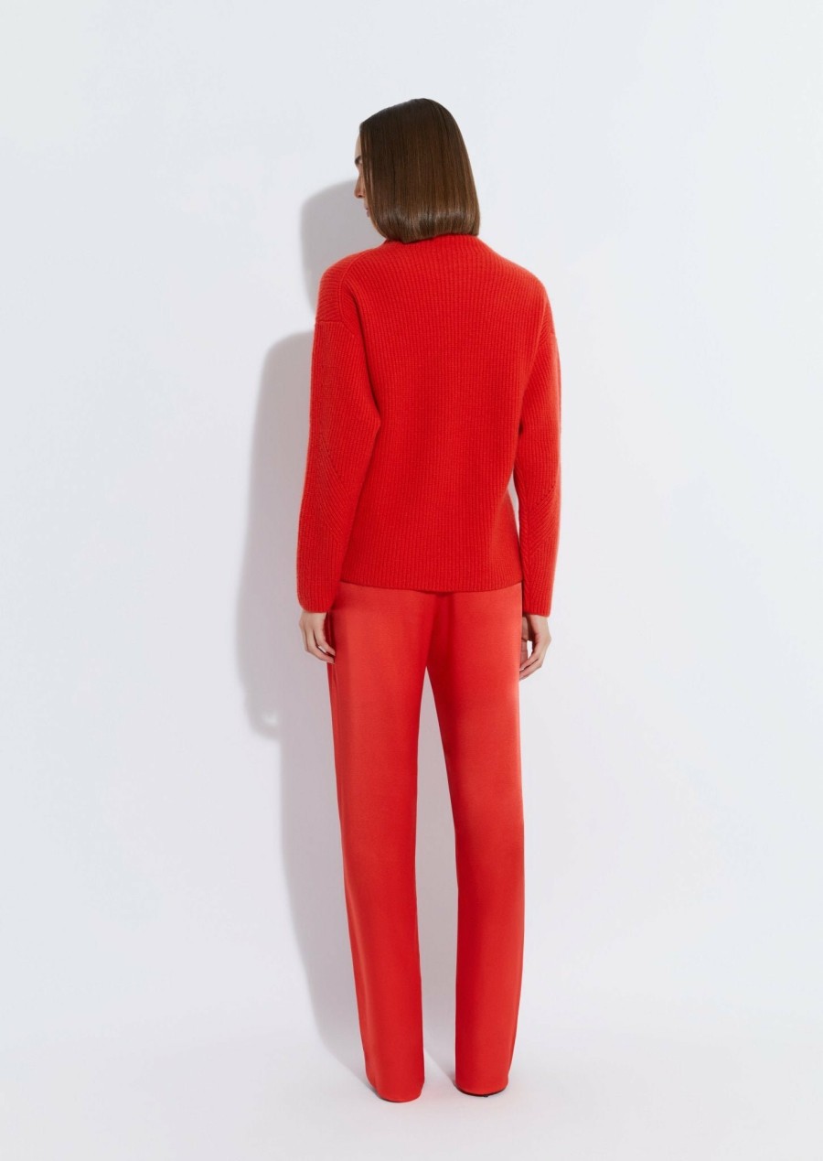 Knitwear|Tops LAPOINTE | Cashmere Silk Turtleneck Poppy