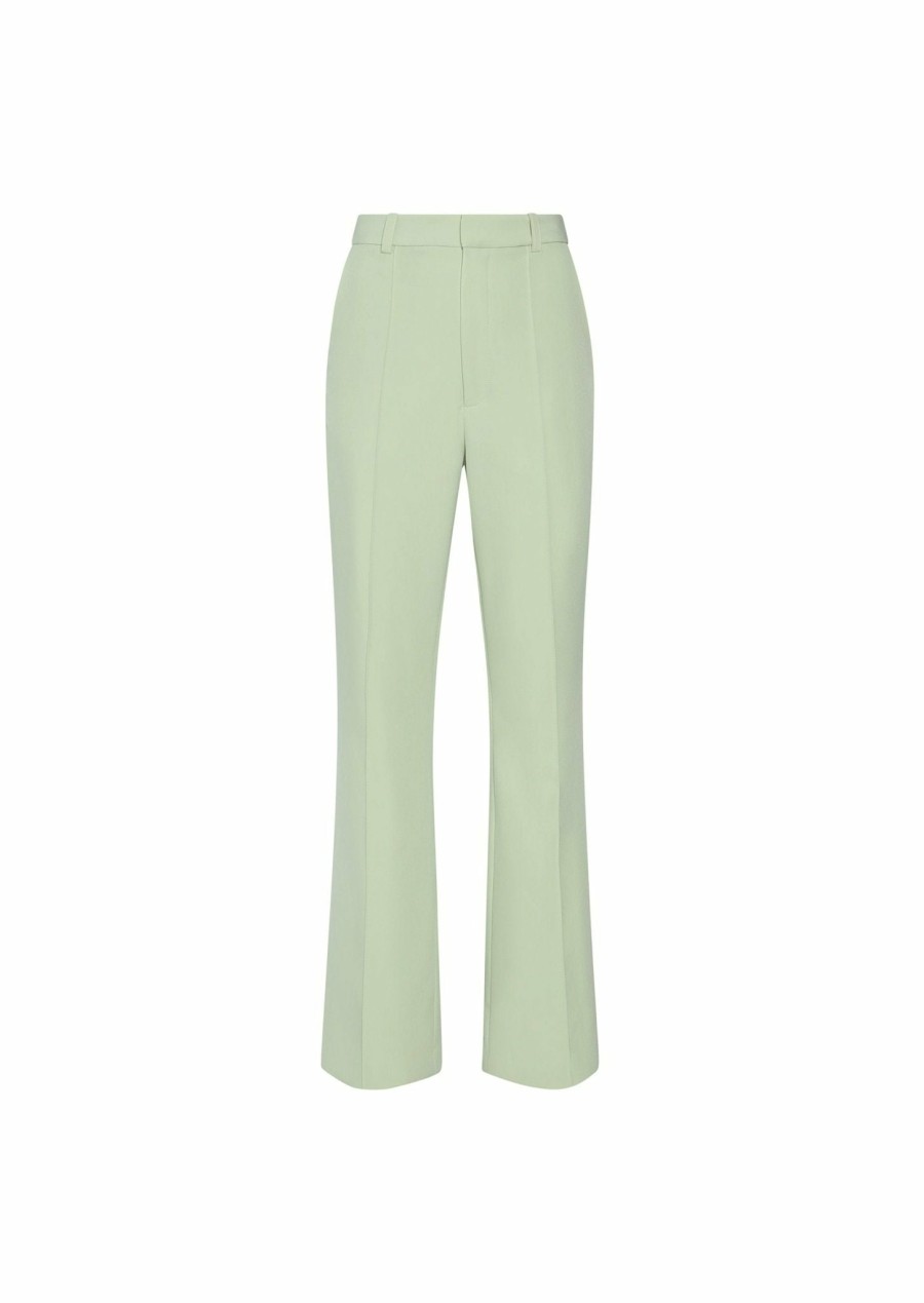 Bottoms LAPOINTE | Matte Crepe High Waisted Flare Leg Pant Mint