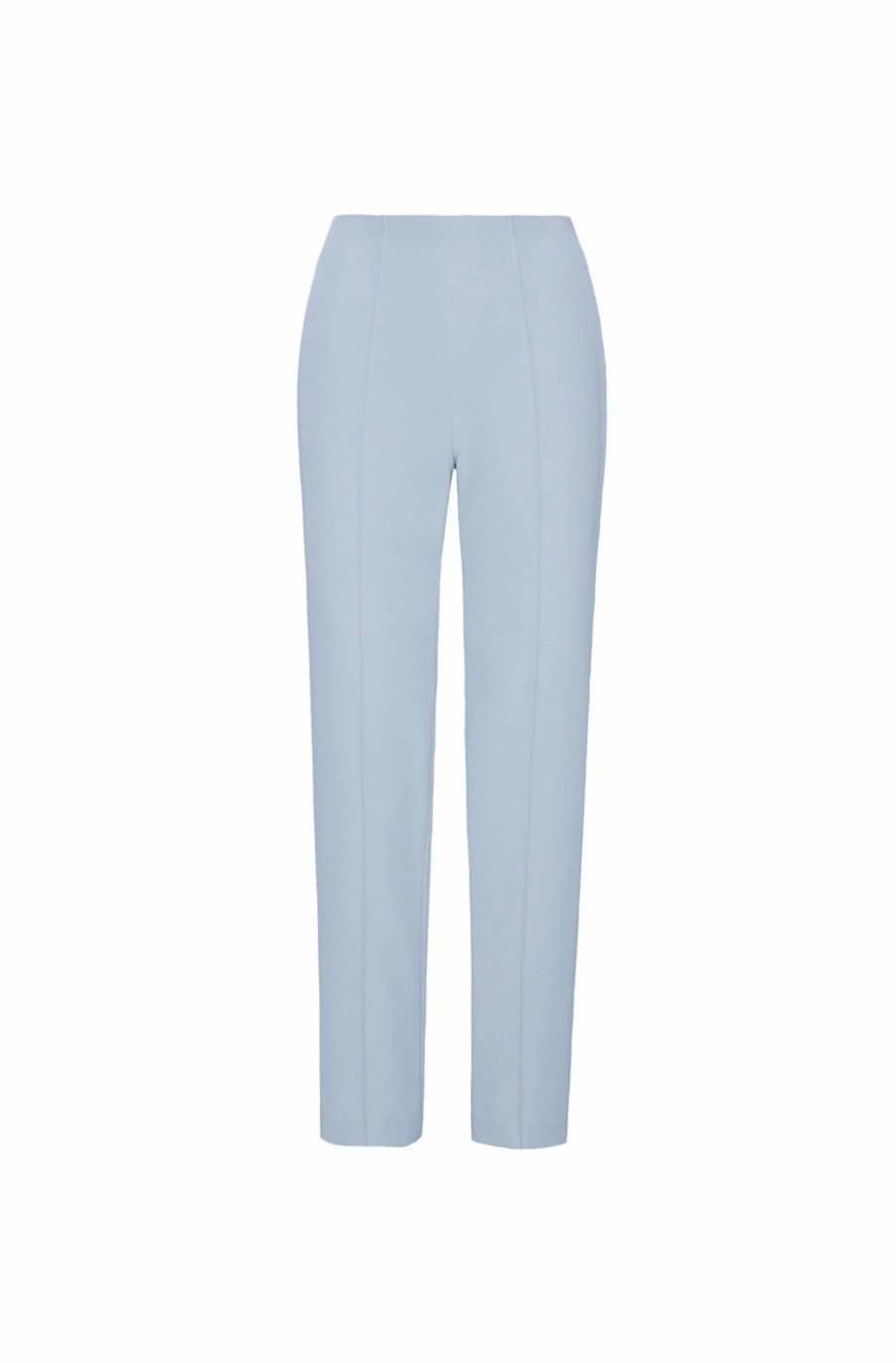 Bottoms LAPOINTE | Matte Crepe Pintuck Pant Pale Blue