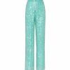 Bottoms LAPOINTE | Sequin Low Waisted Trouser Aqua