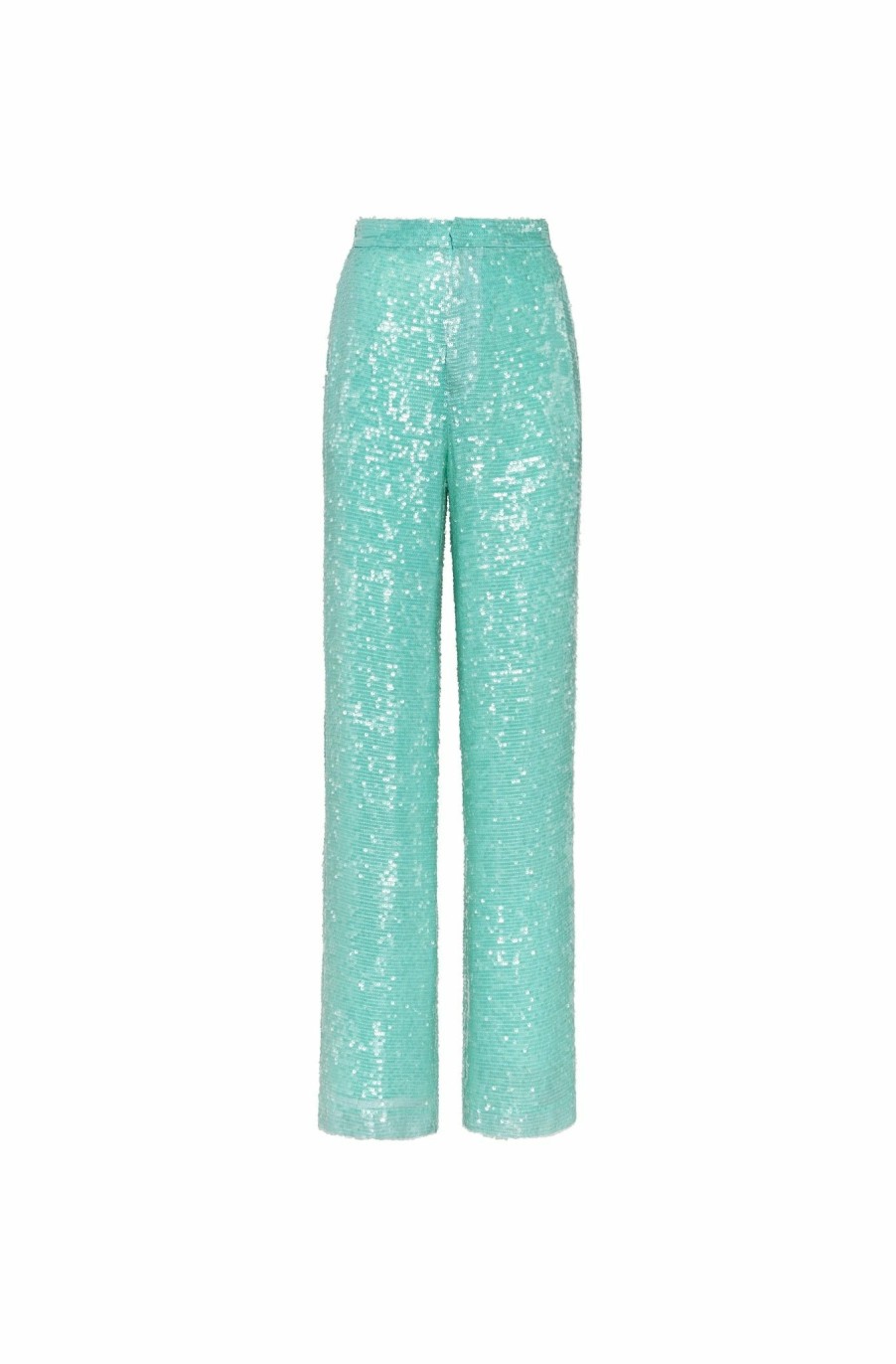 Bottoms LAPOINTE | Sequin Low Waisted Trouser Aqua