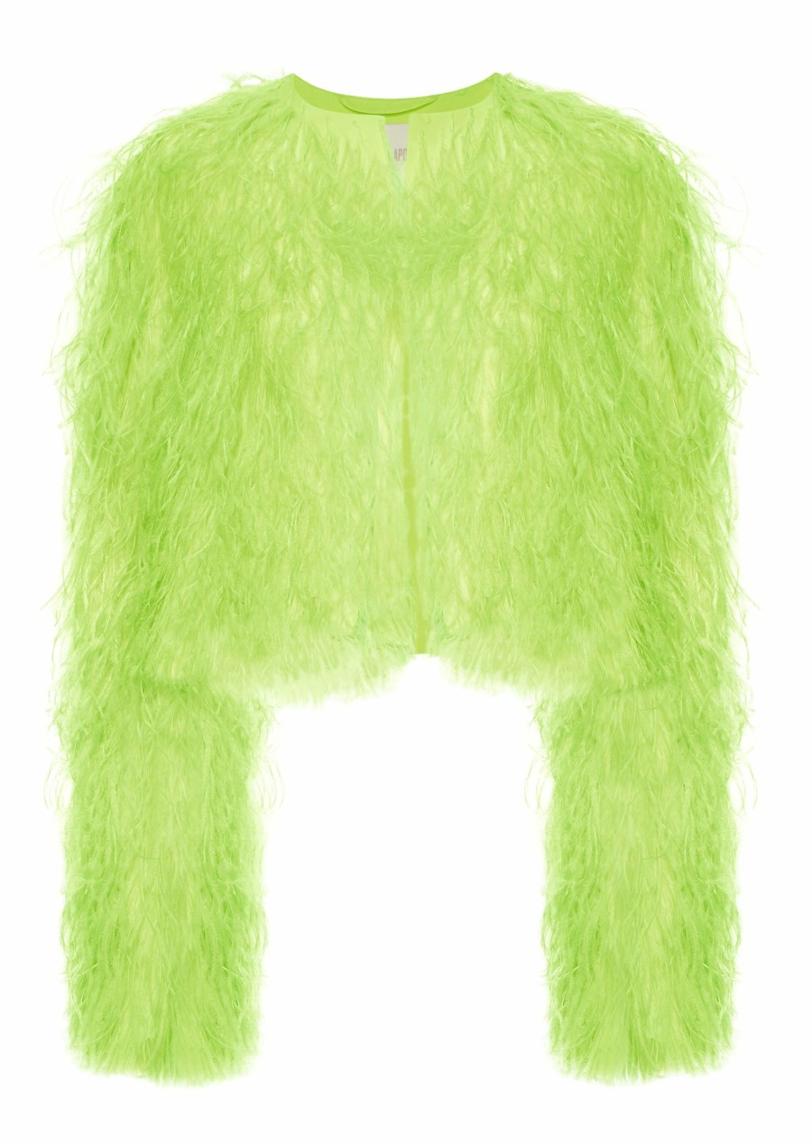 Jackets|Feathers LAPOINTE | Cropped Feather Bomber Lime