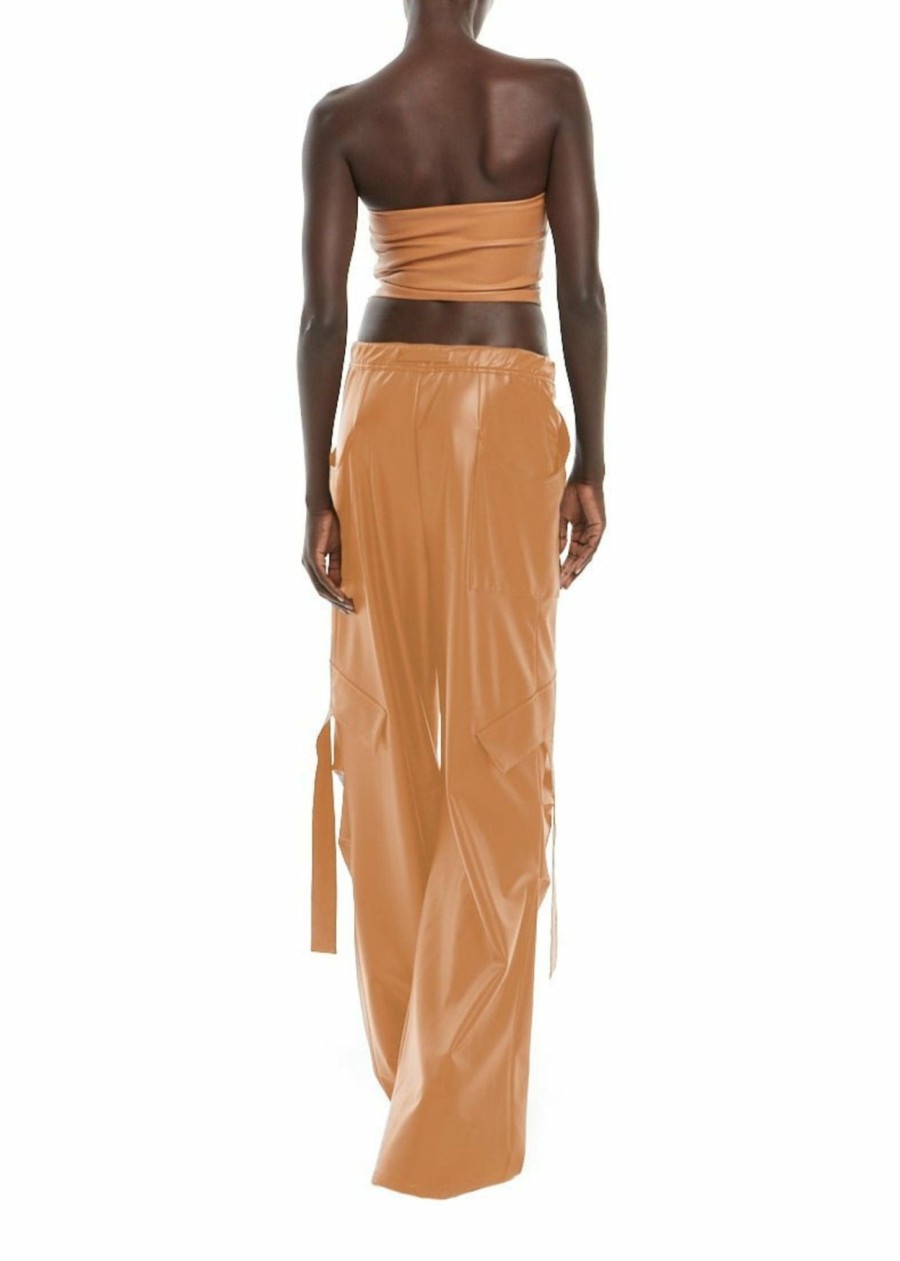 Bottoms LAPOINTE | Faux Leather Utility Pant Sienna