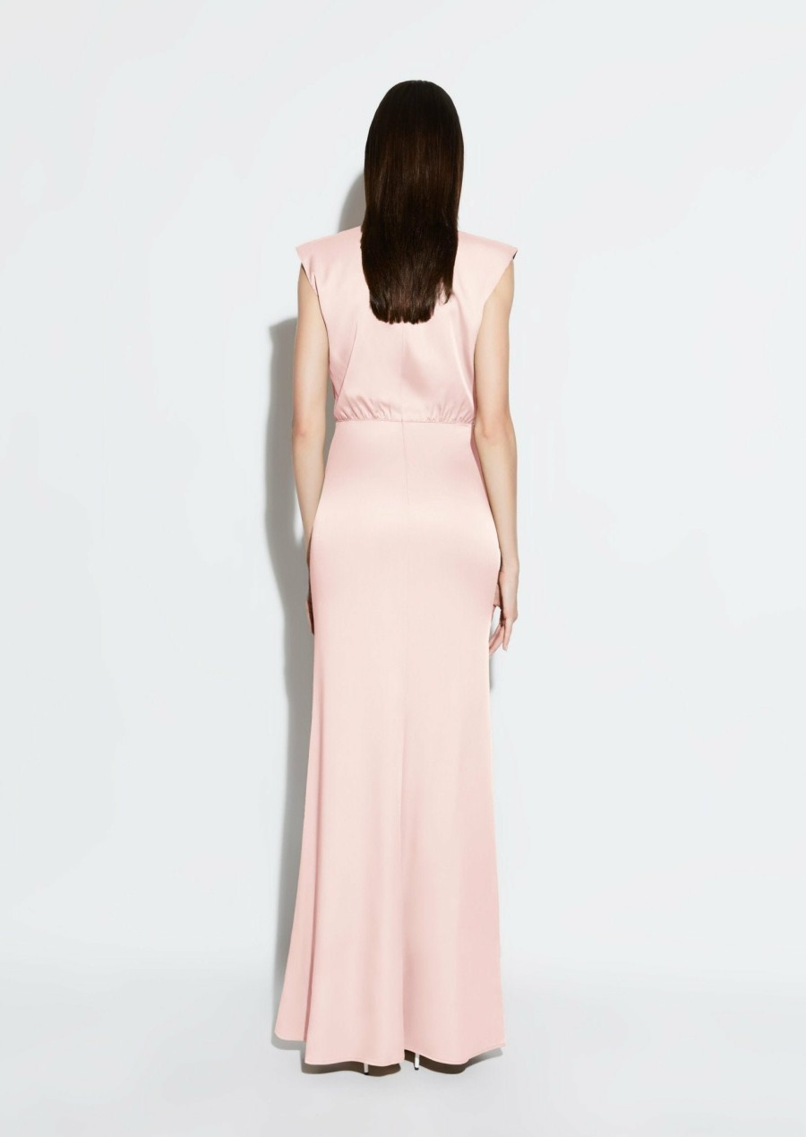 Dresses LAPOINTE | Satin Shirred Dress Light Pink