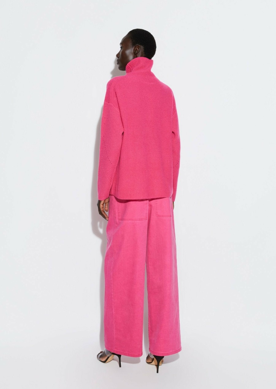 Knitwear|Tops LAPOINTE | Cashmere Silk Turtleneck Magenta