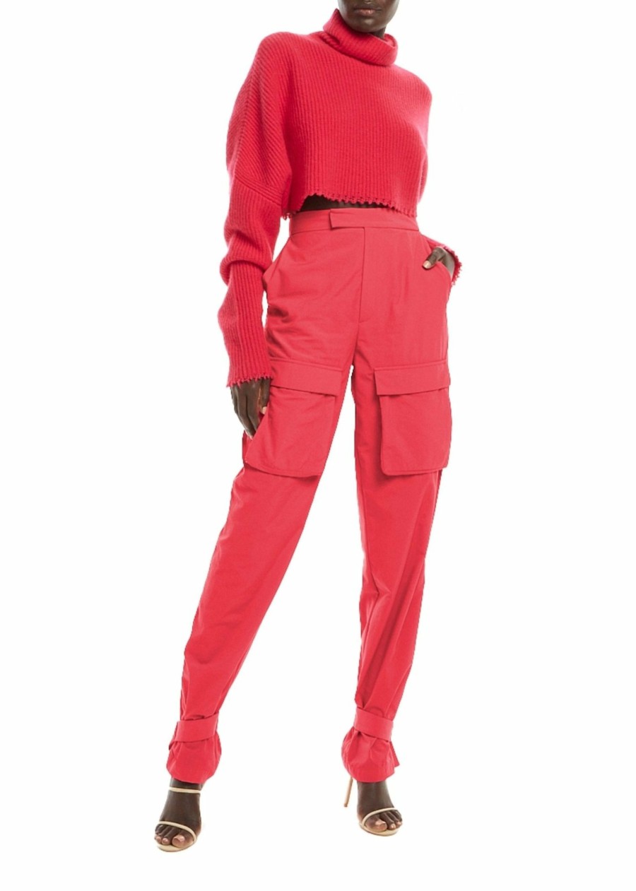 Bottoms LAPOINTE | Windbreaker Ankle Strap Pant Cerise