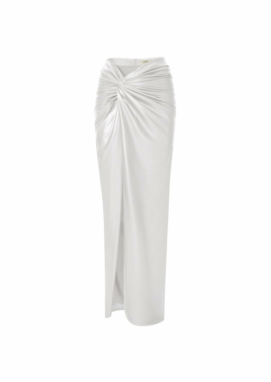 Bottoms LAPOINTE | Faux Leather Sarong White