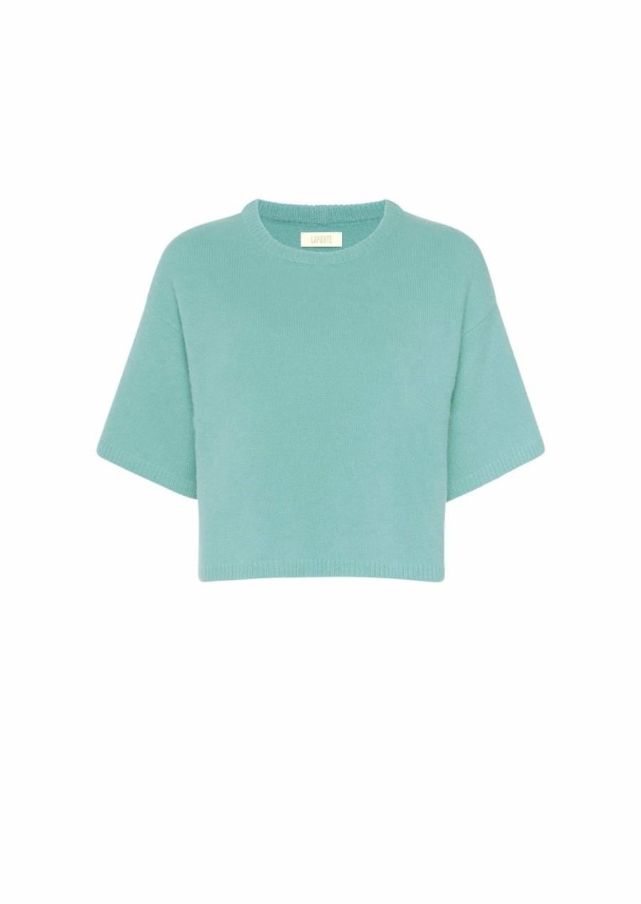 Knitwear|Tops LAPOINTE | Cashmere Silk Tee Aqua