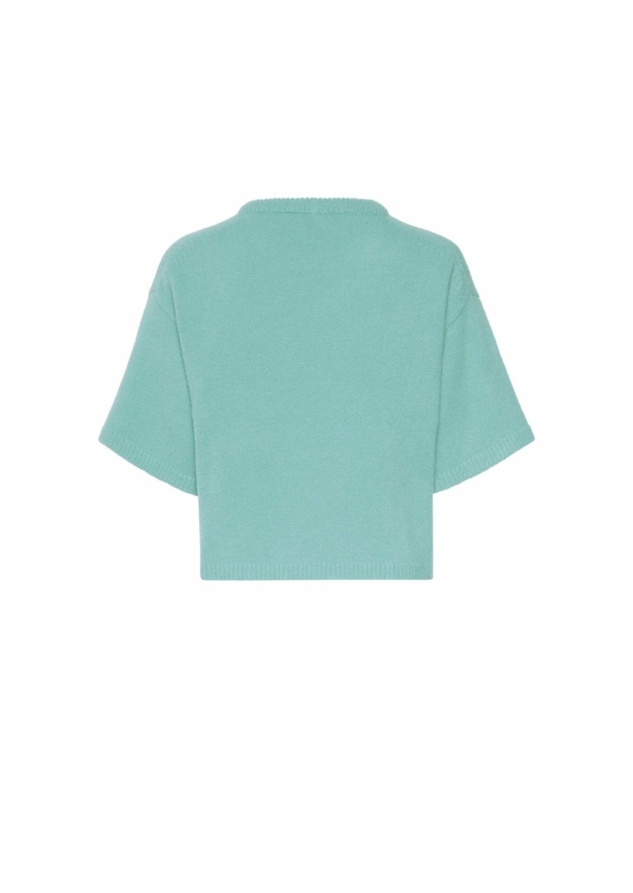 Knitwear|Tops LAPOINTE | Cashmere Silk Tee Aqua