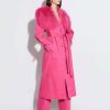 Outerwear LAPOINTE | Denim Relaxed Trench With Shearling Magenta