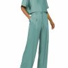 Bottoms LAPOINTE | Silky Twill Relaxed Pleated Pant Sea Green