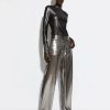 Tops LAPOINTE | Metallic Mesh Fitted Top Gunmetal