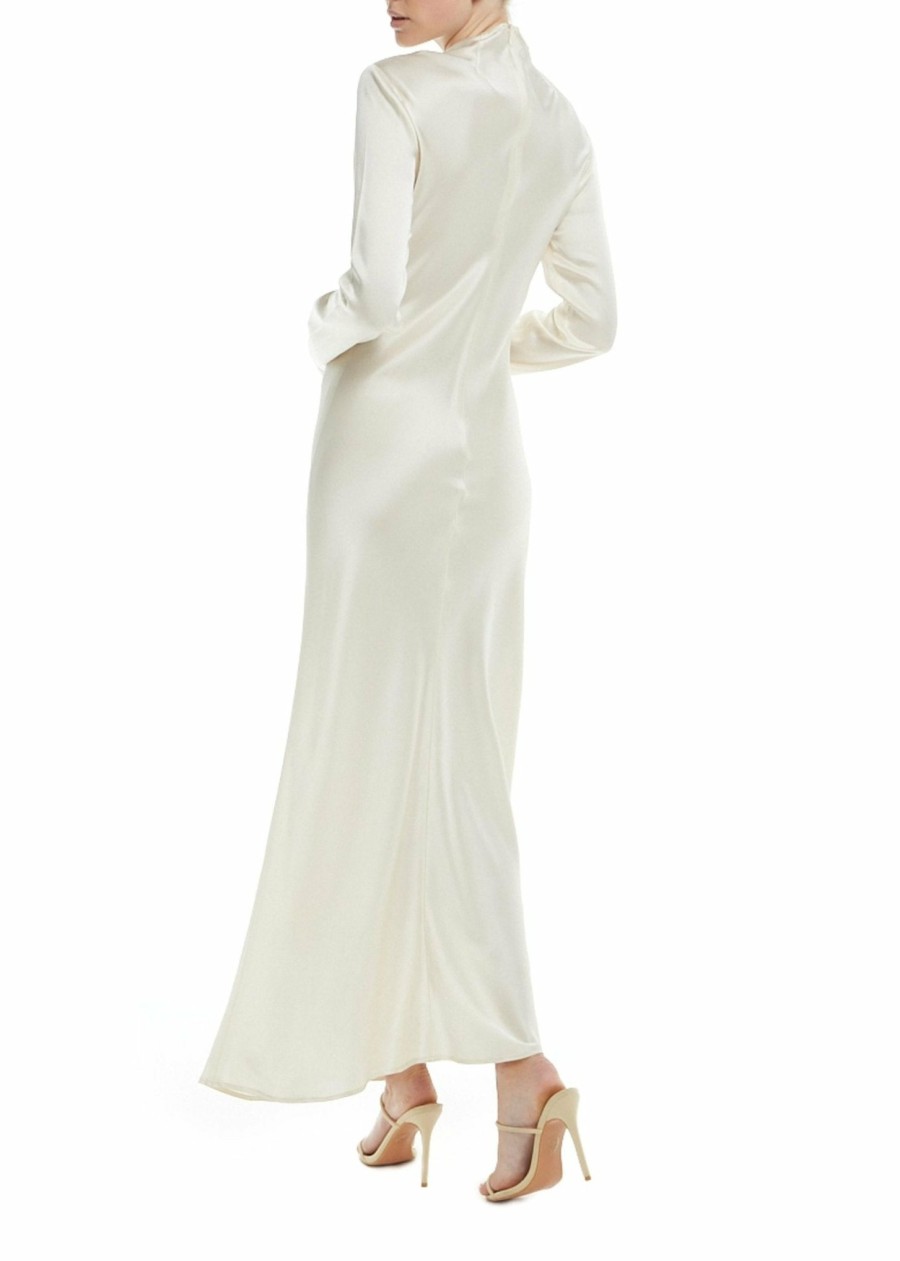 Bridal|Dresses LAPOINTE | Satin Bias Dress With Slit Cream