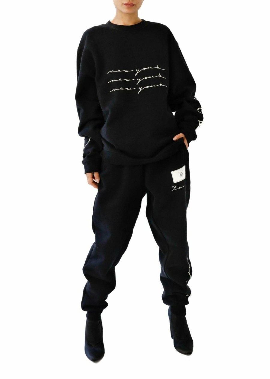 Bottoms LAPOINTE | Lapointe X Jonboy Cotton Sweatpant Black