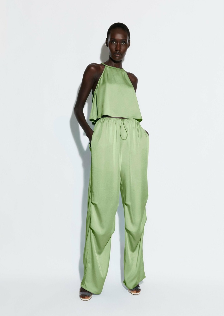 Bottoms LAPOINTE | Satin Bungee Pant Olive