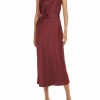 Dresses LAPOINTE | Satin Bias Belted Maxi Dress Merlot