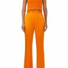 Bottoms LAPOINTE | Satin High Waisted Flared Pant Tangerine