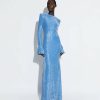 Dresses LAPOINTE | Sequin Flare Sleeve Dress Sky Blue