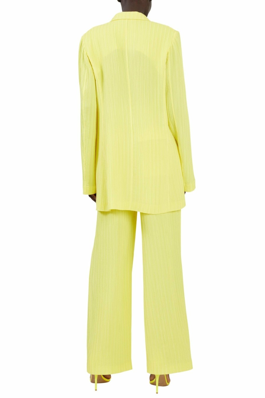 Bottoms LAPOINTE | Textured Plisse Relaxed Pleated Pant Sunglow