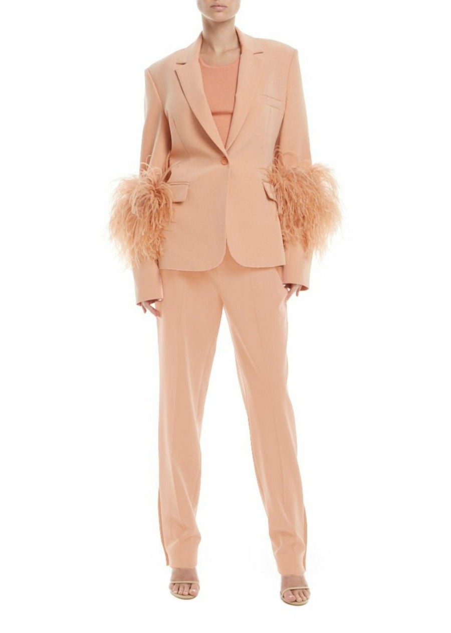 Jackets|Feathers LAPOINTE | Broad Shoulder Blazer With Ostrich Nectar