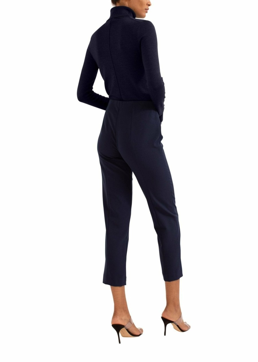 Bottoms LAPOINTE | Matte Crepe Pintuck Pant Navy